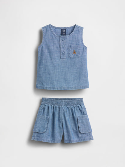 Mavi Pocket Denim Outfit Set