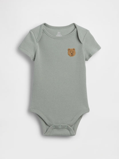 Açık Yeşil First Favorites Waffle Bodysuit