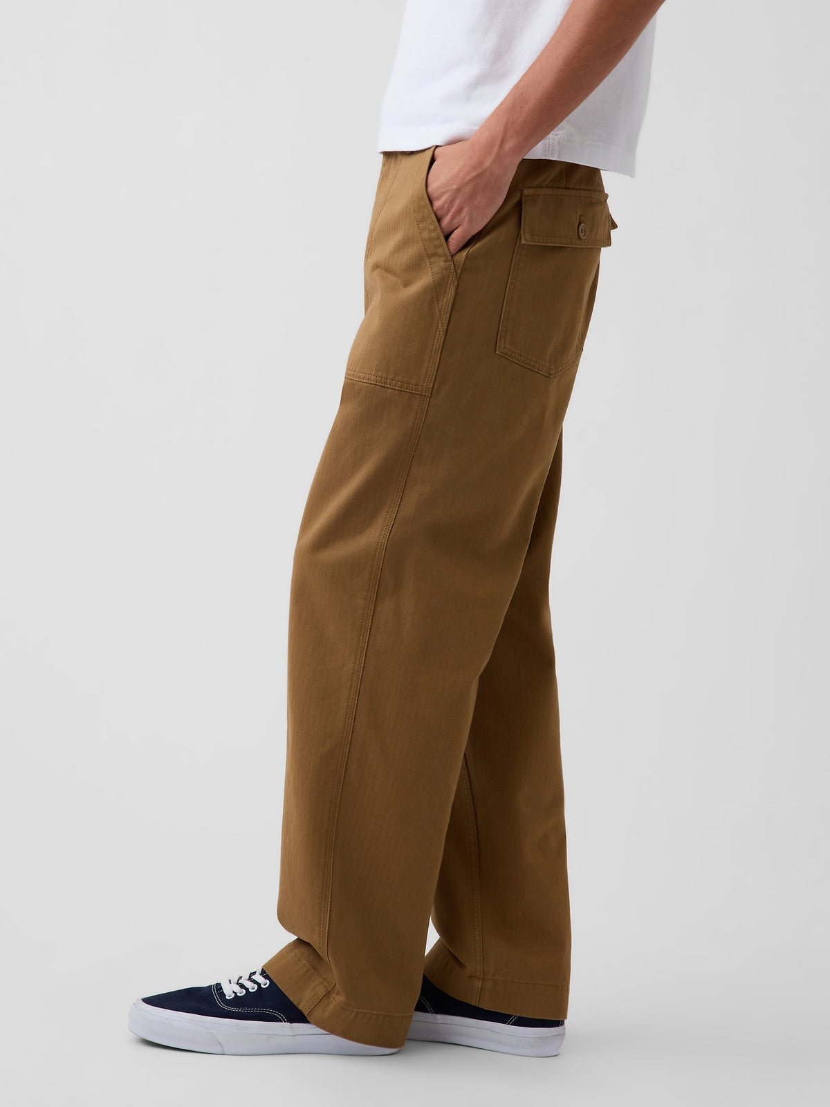 Hardal Herringbone '90s Loose Pantolon