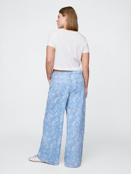 Açık Mavi Mid Rise Ultrasoft Baggy Jean Pantolon