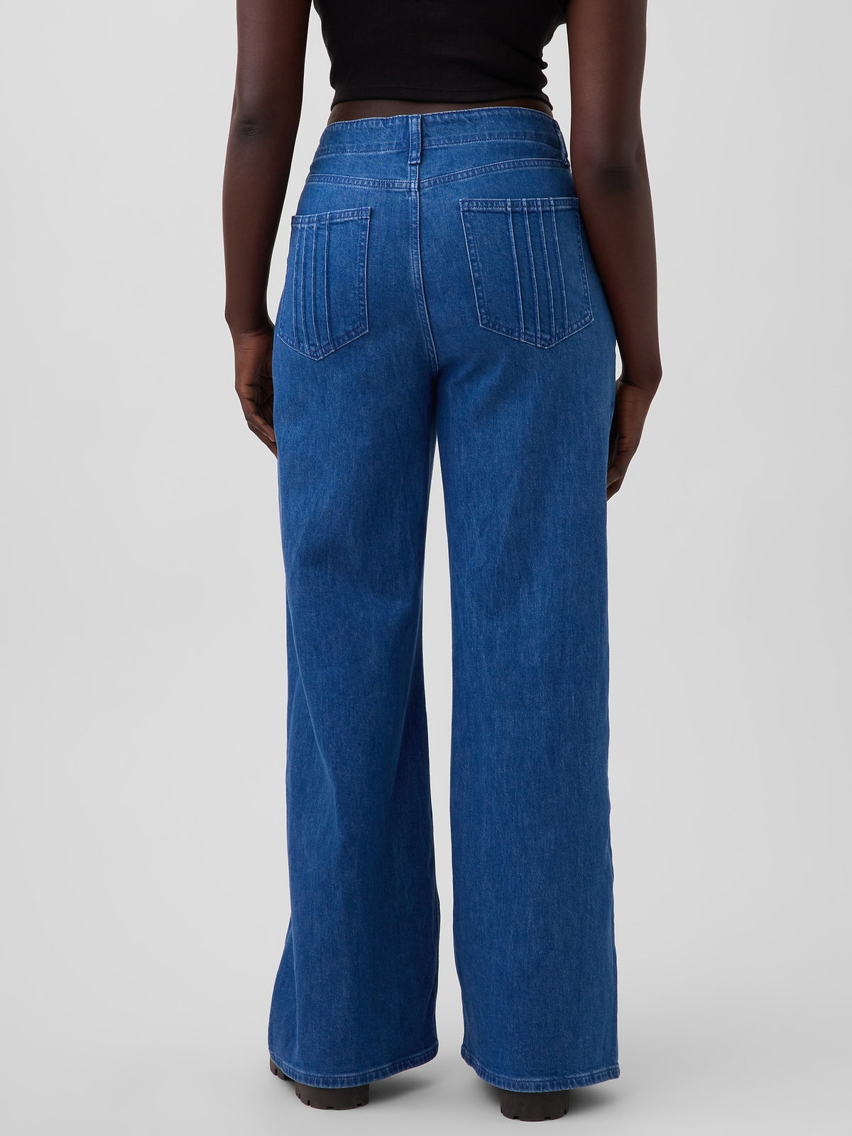 Mavi Gap × Hfr High Rise Pintuck Stride Wide-leg Jean Pantolon By Atelier Ndigo