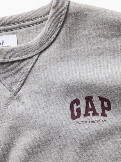 Gri Gap × Victoria Beckham Fransız Havlu Kumaş Sweatshirt