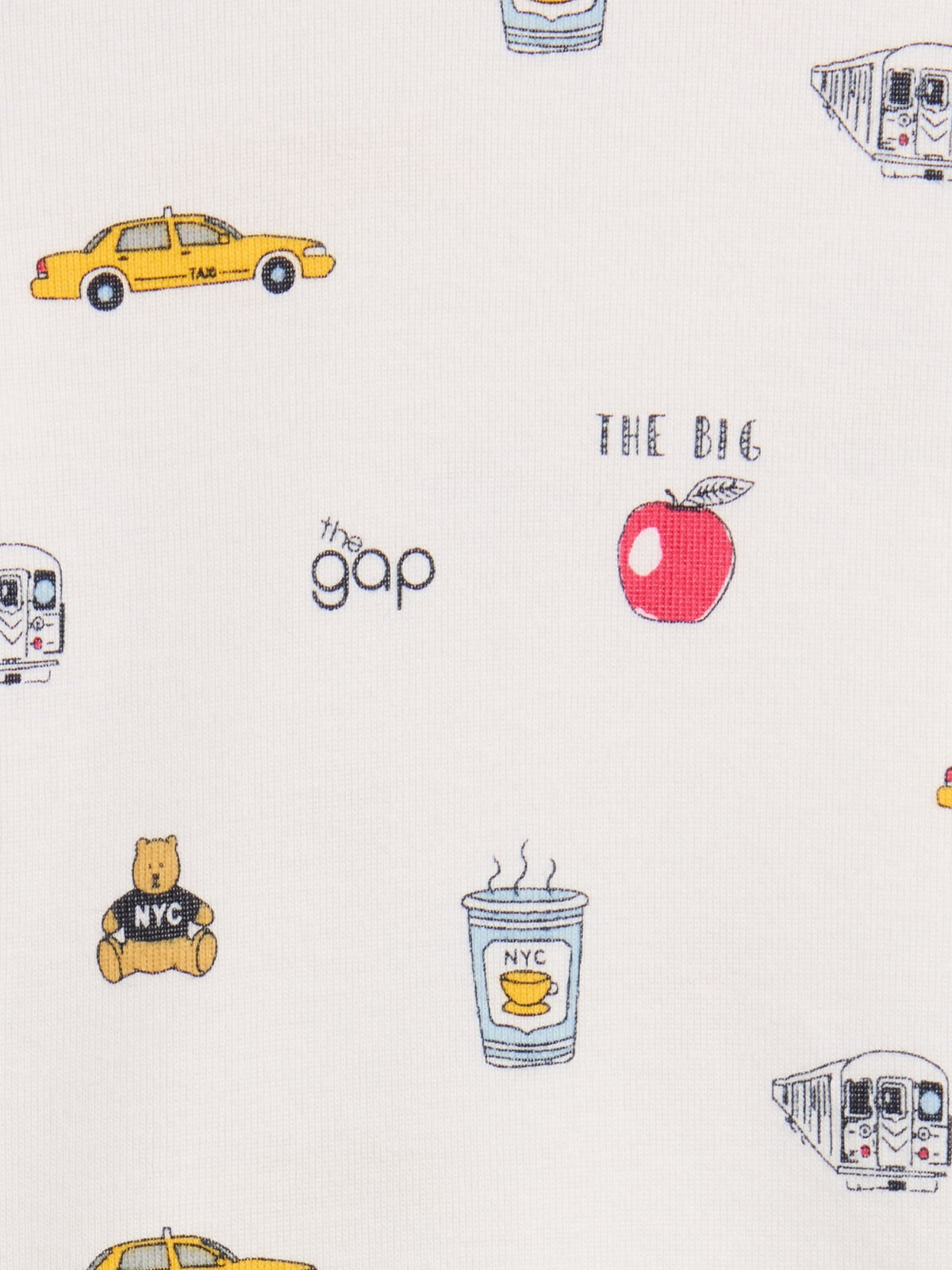 Beyaz Organik Brushed Pamuk Gap Nyc Pijama Takımı