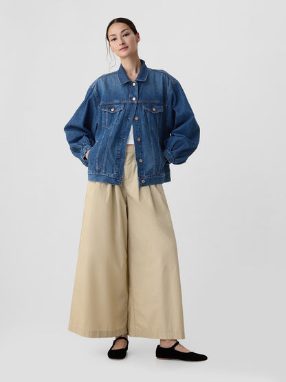 Koyu Mavi Gap Logo × Dôen Oversized Ikonik Denim Ceket