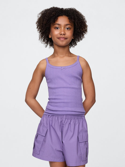 Mor Pointelle Fitilli Cami Bluz