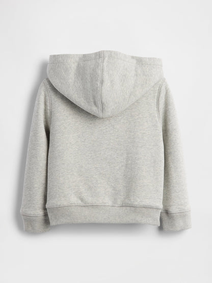 Gri Babygap Logolu Sherpa Fermuarlı Sweatshirt