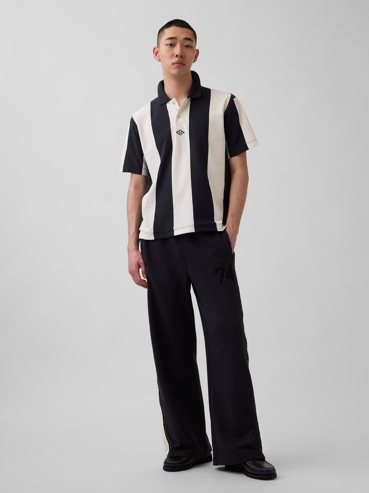 Siyah Ouigap Relaxed Pique Polo T-shirt