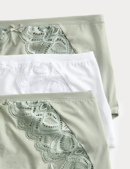 3'lü Amelia Dantelli Full Brief Külot