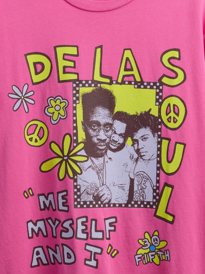 Pembe De La Soul Grafikli T-shirt