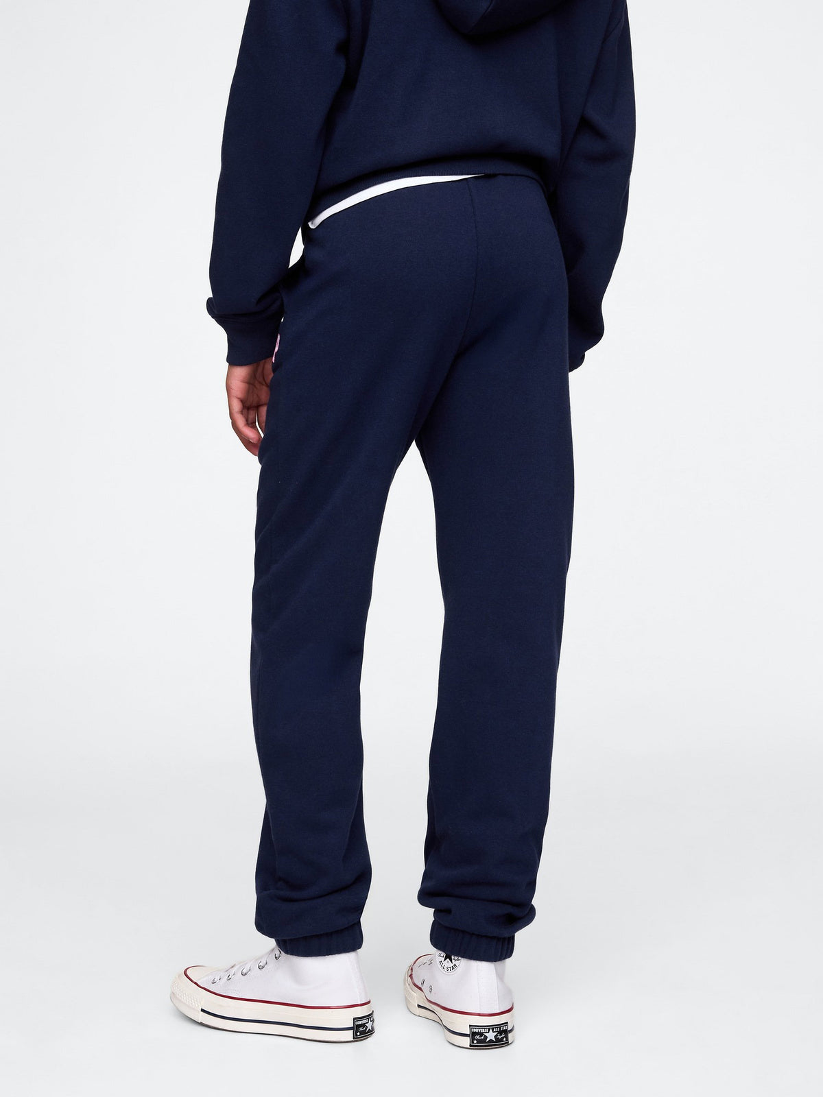 Lacivert Gap Logo Relaxed Havlu Kumaş Jogger Eşofman Altı