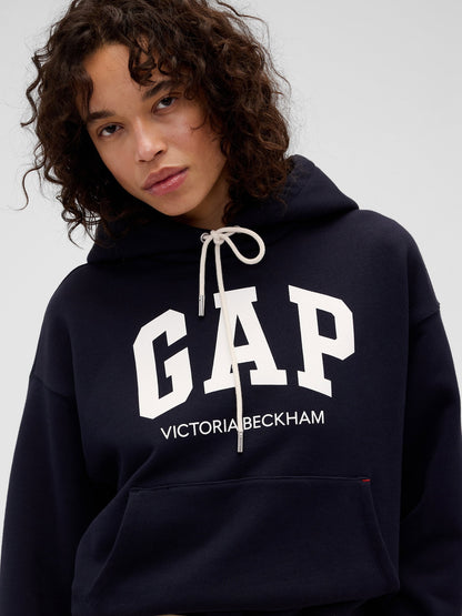 Lacivert Gap × Victoria Beckham Heavyweight Fransız Havlu Kumaş Logo Sweatshirt