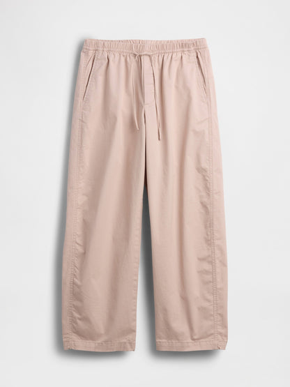 Açık Pembe Mid Rise Easy Barrel Khaki Pantolon