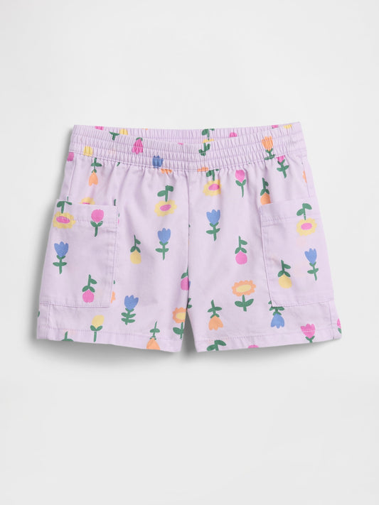 Lila Pull-on Keten Karışımlı Şort