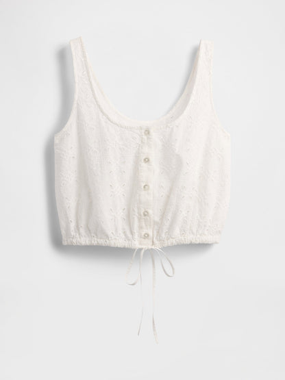 Çizgili Büzgülü Kenar Crop Üst