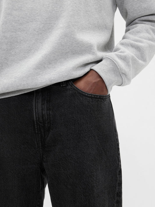 Siyah Relaxed Jean Pantolon
