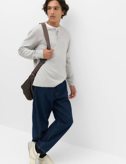 Yumuşak Dokulu Henley Üst