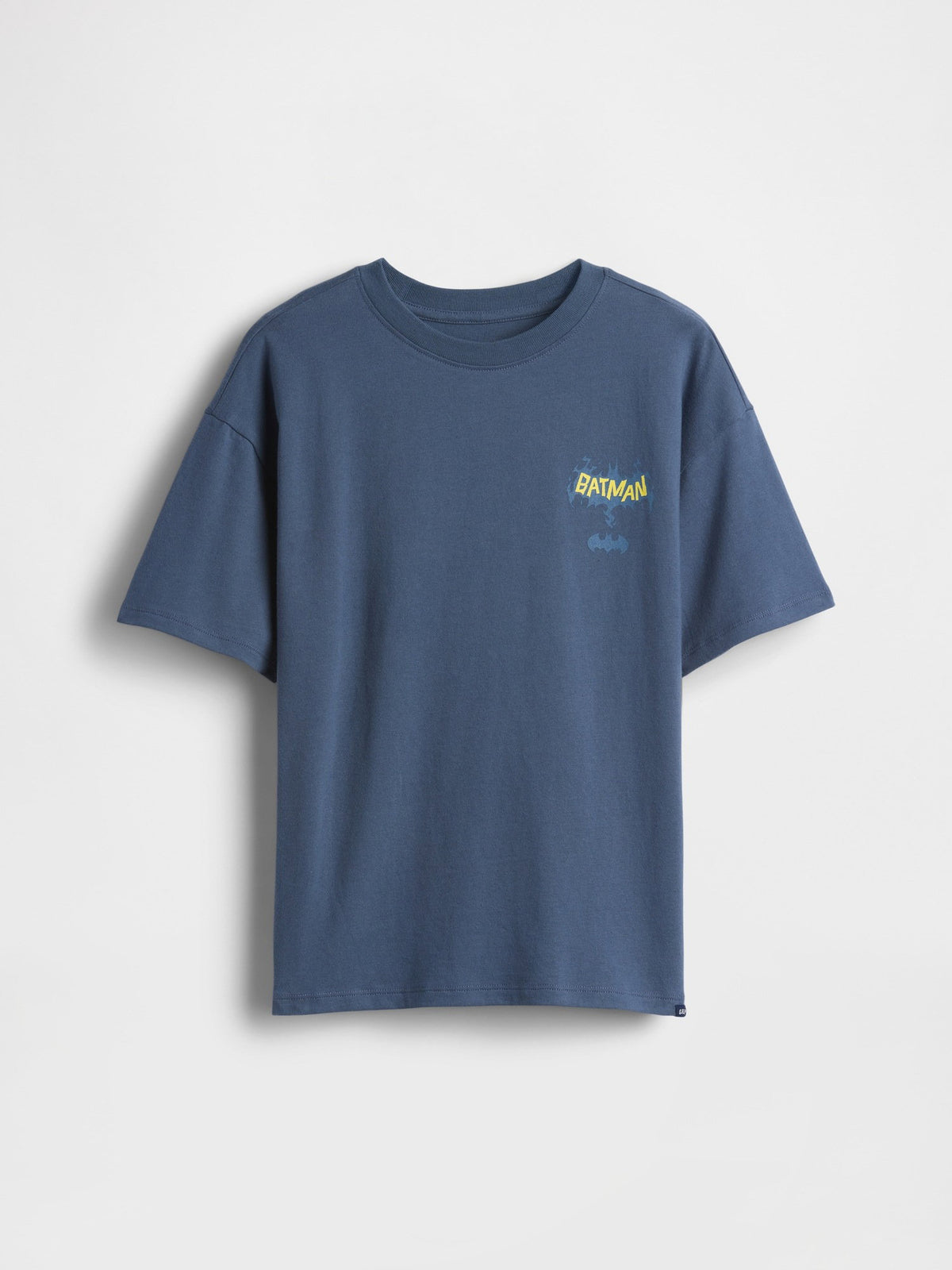 Koyu Mavi Batman Relaxed Grafik Baskılı T-shirt