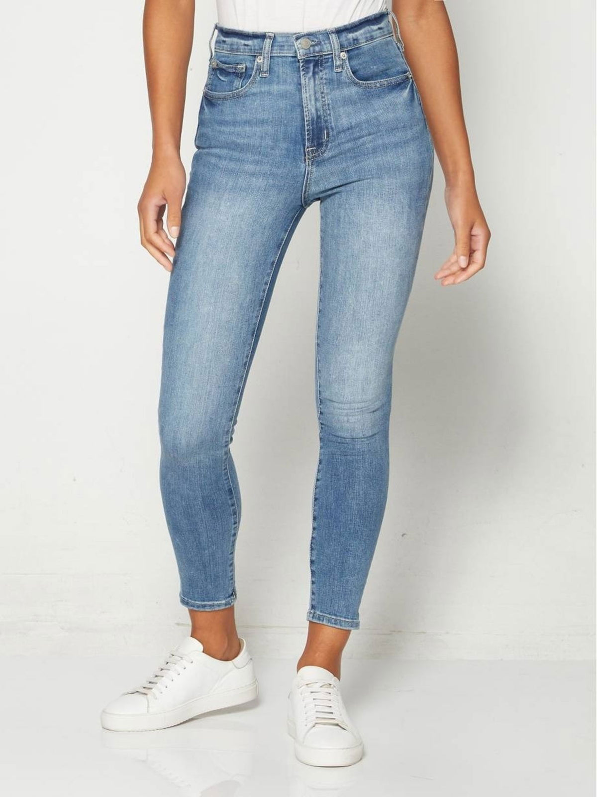 Açık Mavi High Rise Skinny Jean Pantolon