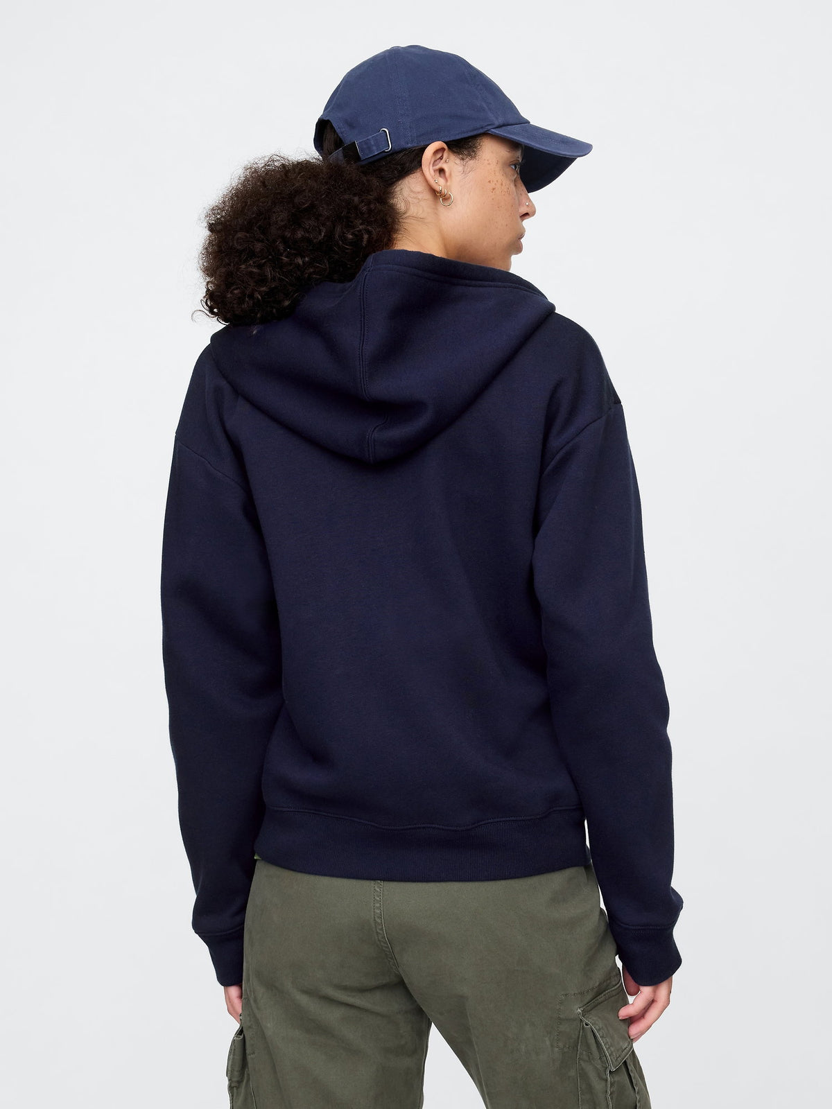 Bordo Gap Logo Fleece Fermuarlı Sweatshirt