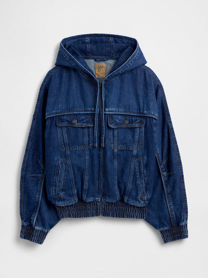 Koyu Mavi Gap × Hfr Denim Fermuarlı Sweatshirt By Daveed Baptiste