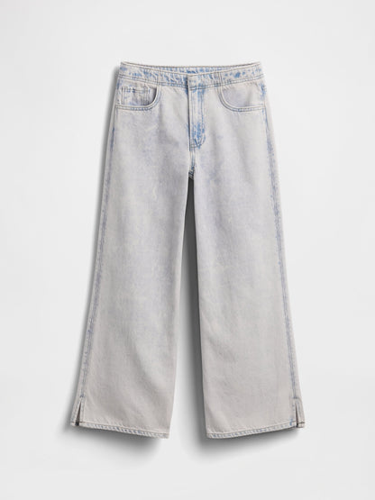 Açık Mavi Kids High Rise Easy Horseshoe Jean Pantolon