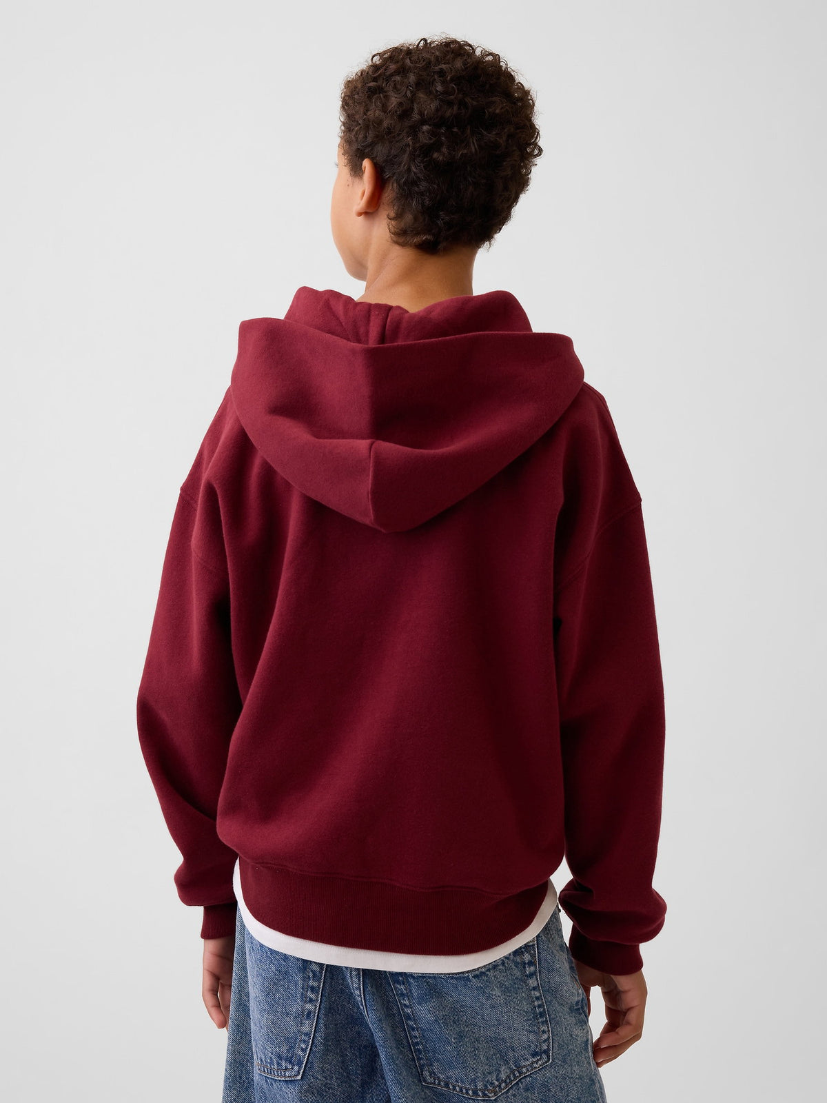 Bordo Vintagesoft Fermuarlı Sweatshirt