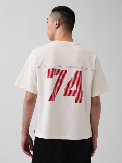 Krem Ouigap Heavyweight Crop Logo T-shirt