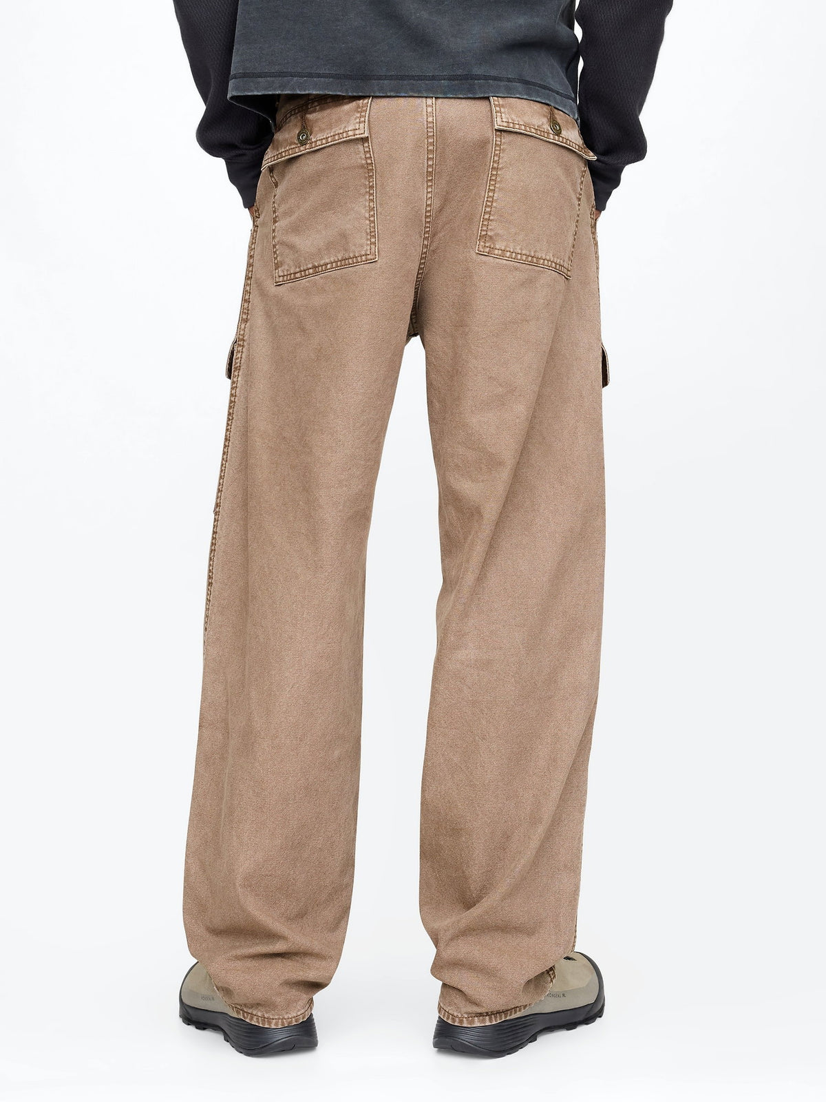 Bej Baggy Utility Jean Pantolon