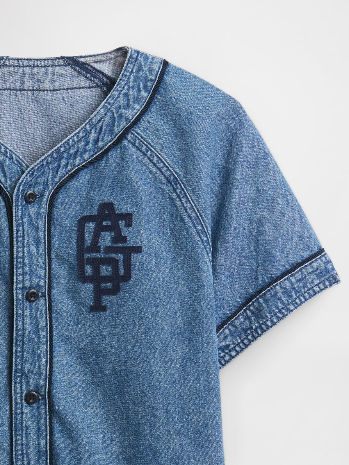 Mavi Kids Denim Varsity Jersey