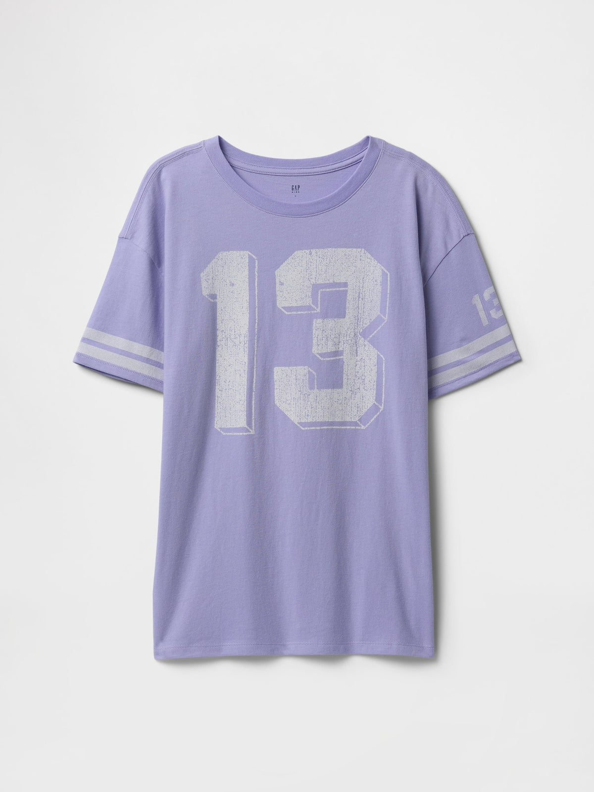 Lila Varsity Grafik Tunik T-shirt