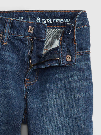 Koyu Mavi Girlfriend Washwell™ Jean Pantolon