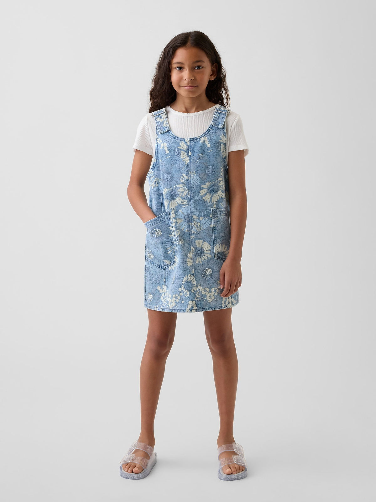Mavi Floral Denim Salopet