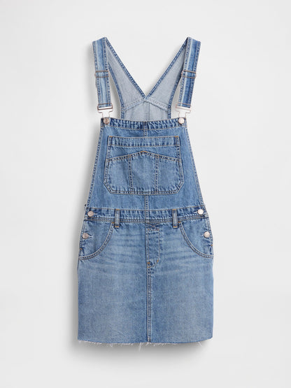 Açık Mavi Denim Mini Salopet