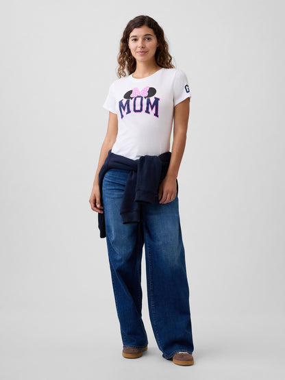 Beyaz Gap × Disney Logo T-shirt
