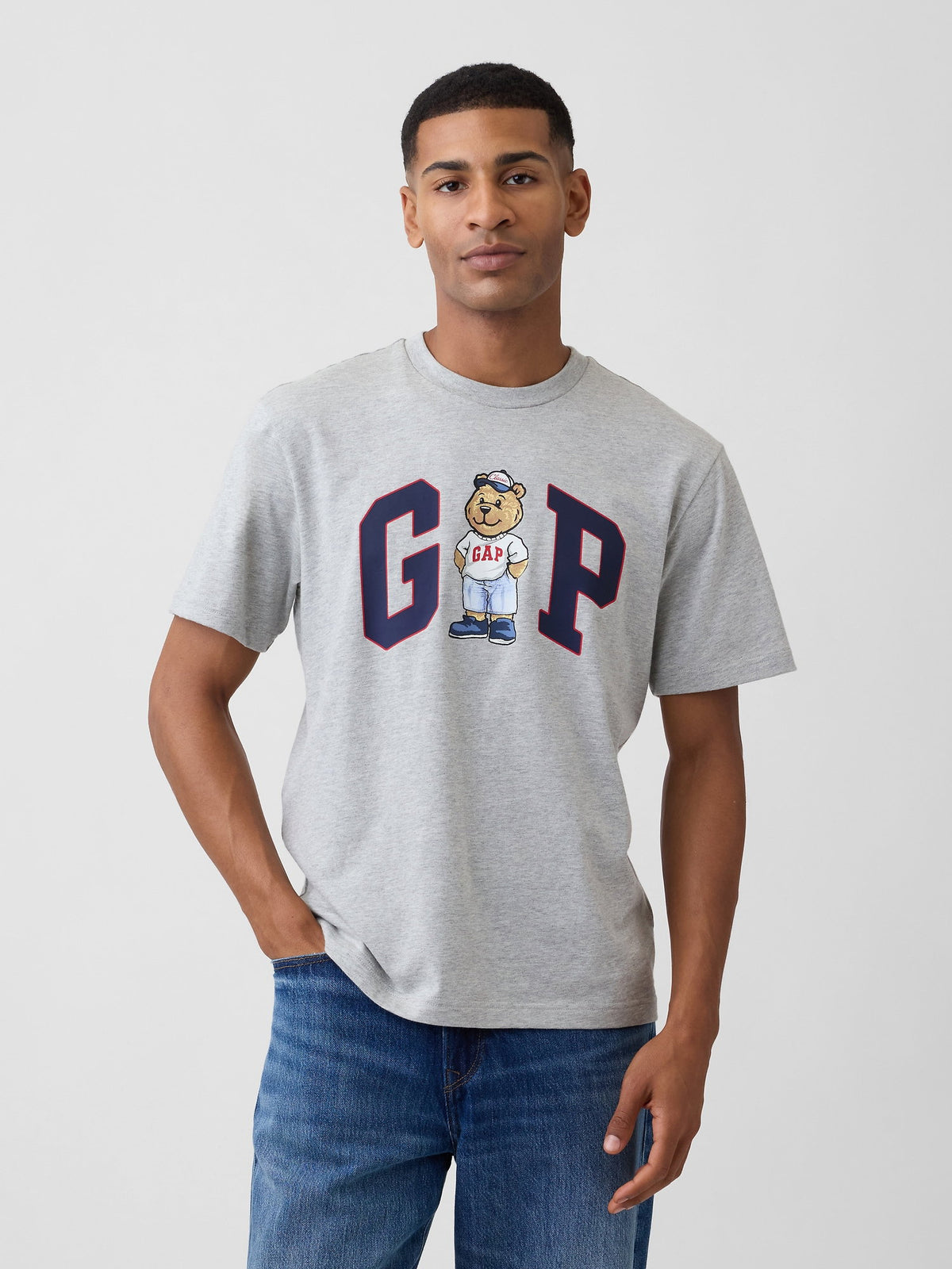 Gri Everyday Soft Relaxed Gap Logo T-shirt