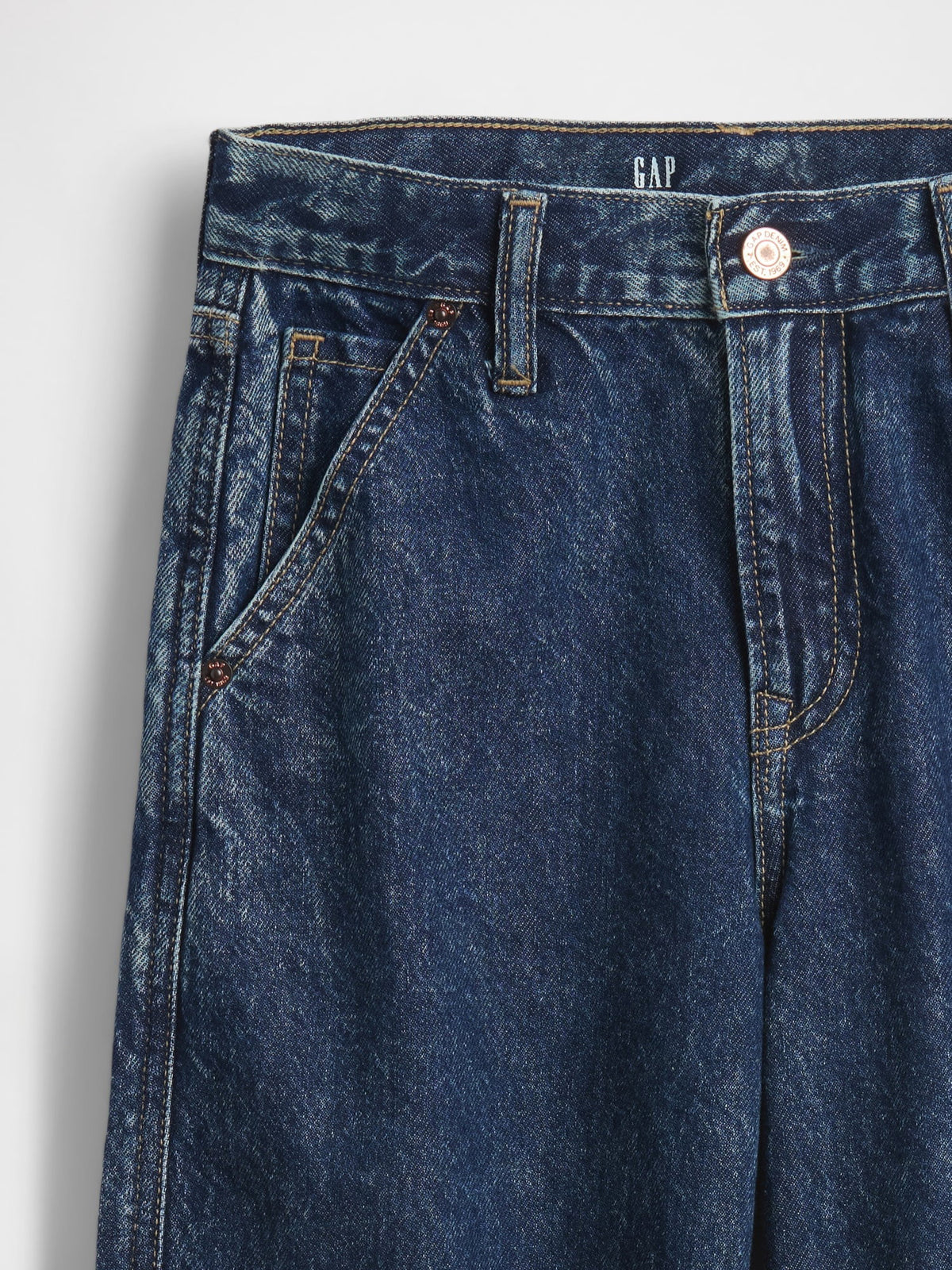 Koyu Mavi Baggy Carpenter Jean Pantolon