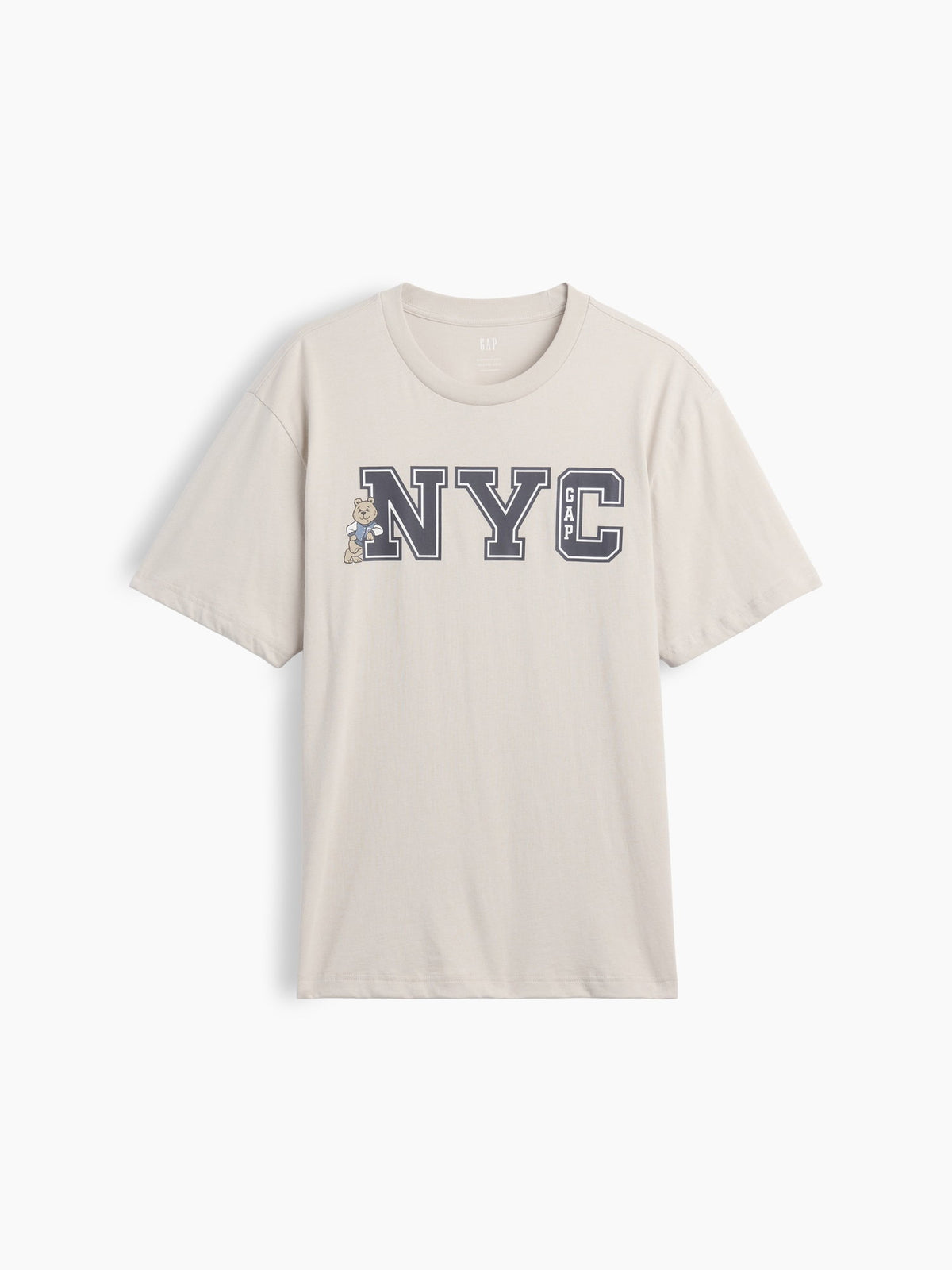 Krem Everyday Soft Relaxed Grafik Baskılı T-shirt