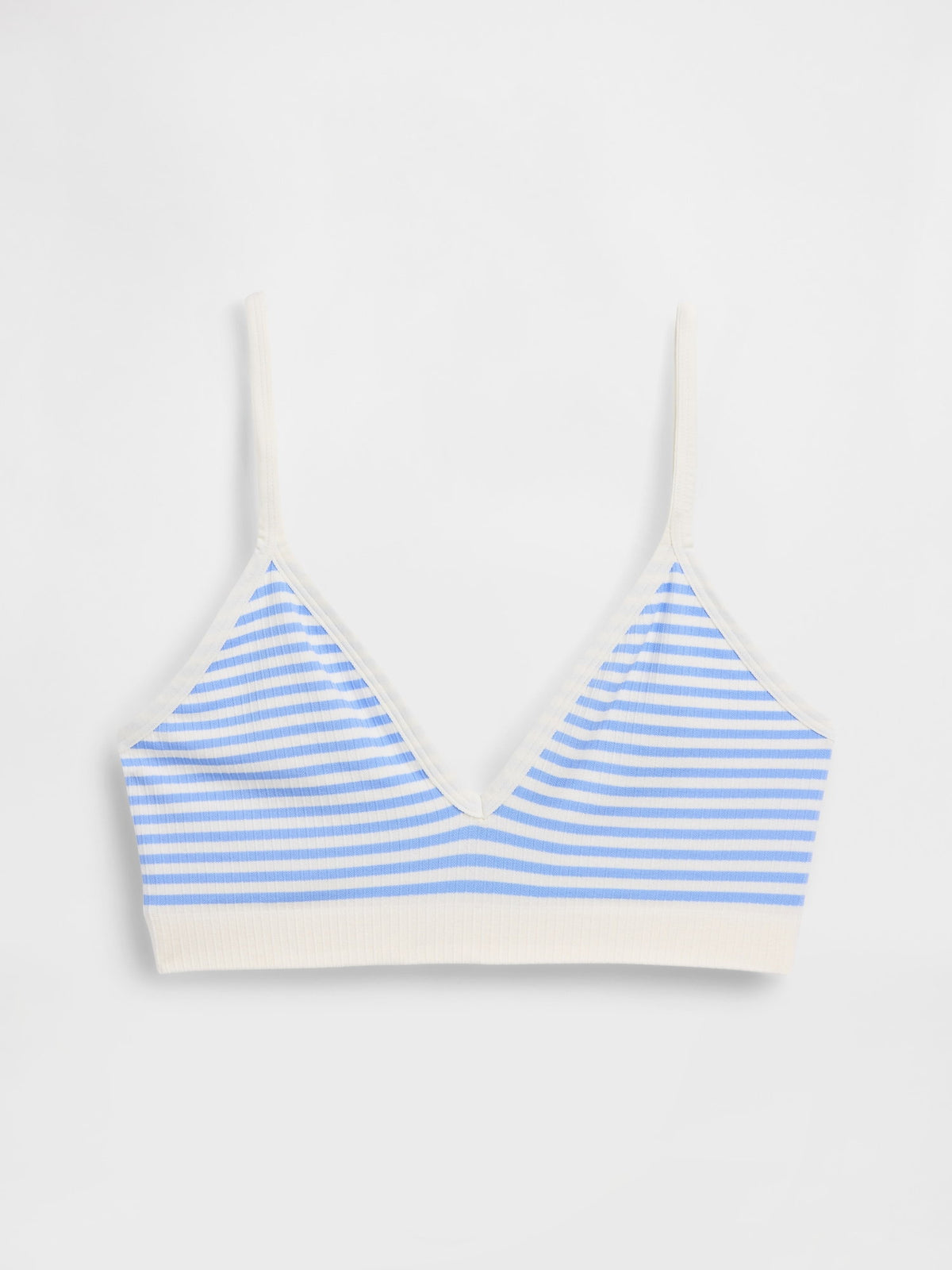 Açık Mavi Seamless Fitilli Triangle Bralet