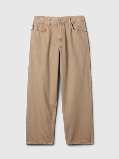 Bej Extra Baggy Jean Pantolon