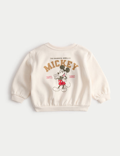 Pamuk Karışımlı Mickey Mouse™ Sweatshirt (0-3 Yaş)