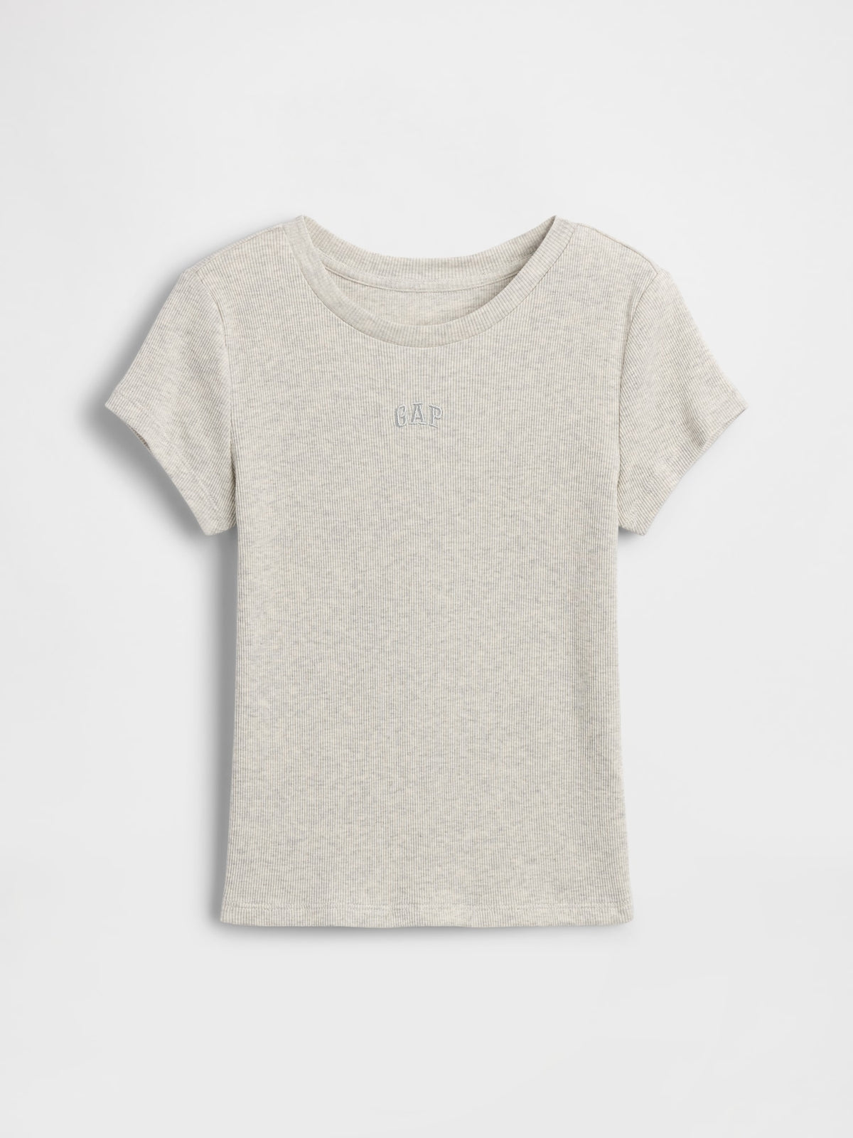 Kırık Beyaz Arch Logo Rib T-shirt