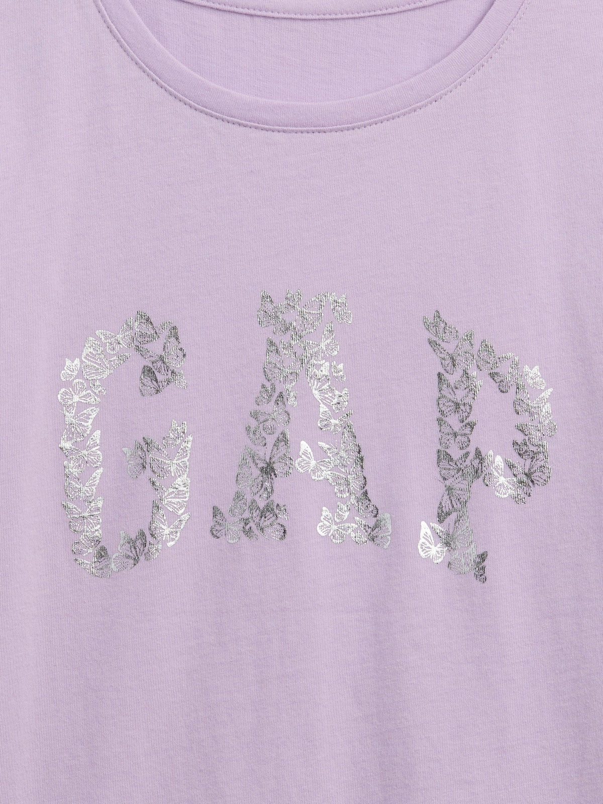 Lila Grafik Baskılı T-shirt