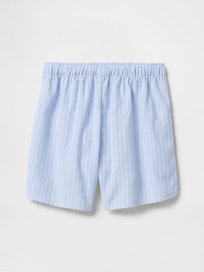 Mavi Poplin Boxer Şort