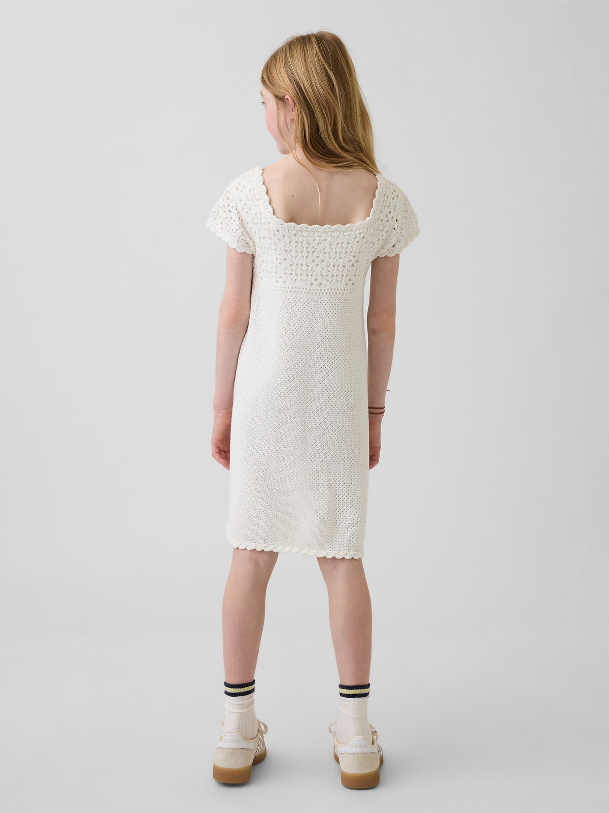 Açık Mavi Crochet Triko Elbise