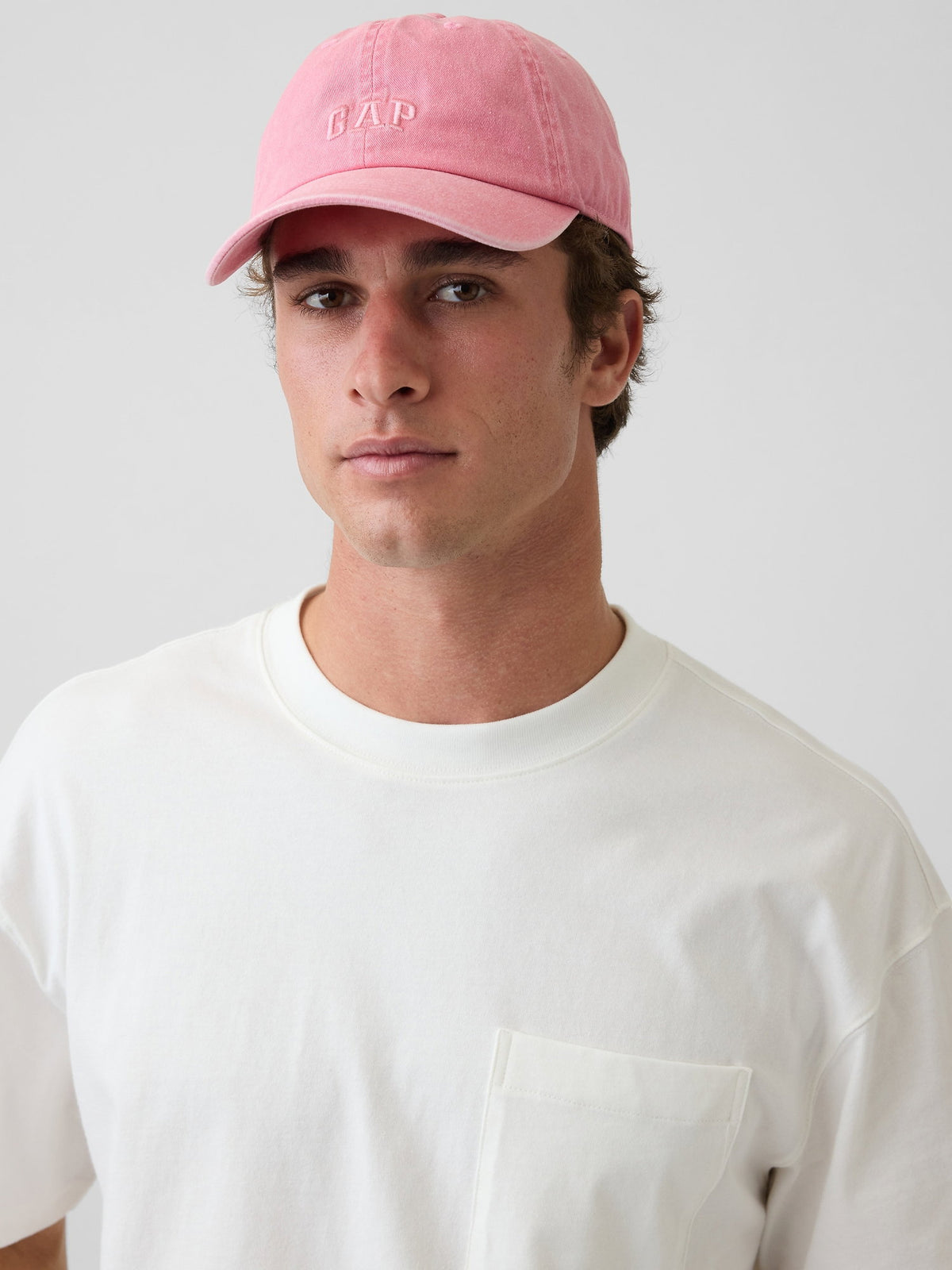 Açık Pembe Washed Logo Beyzbol Şapka