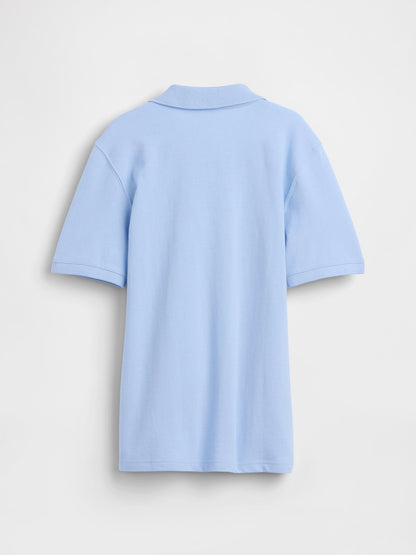 Açık Mavi Gap Logo Pique Polo T-shirt