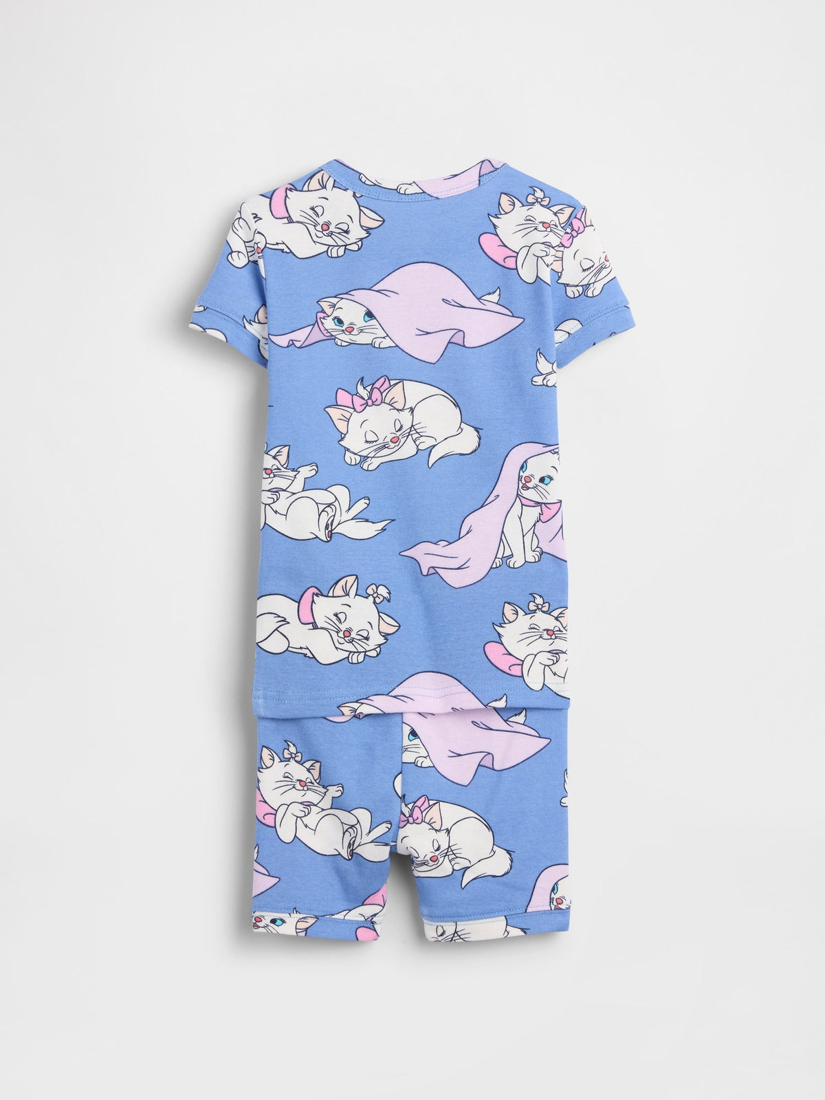 Mavi Organik Brushed Pamuk Şort Pijama Takımı