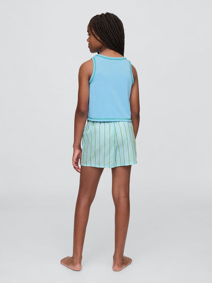 Açık Mavi Lilo & Stitch Çocuk Geri Dönüştürülmüş Pijama Takımı