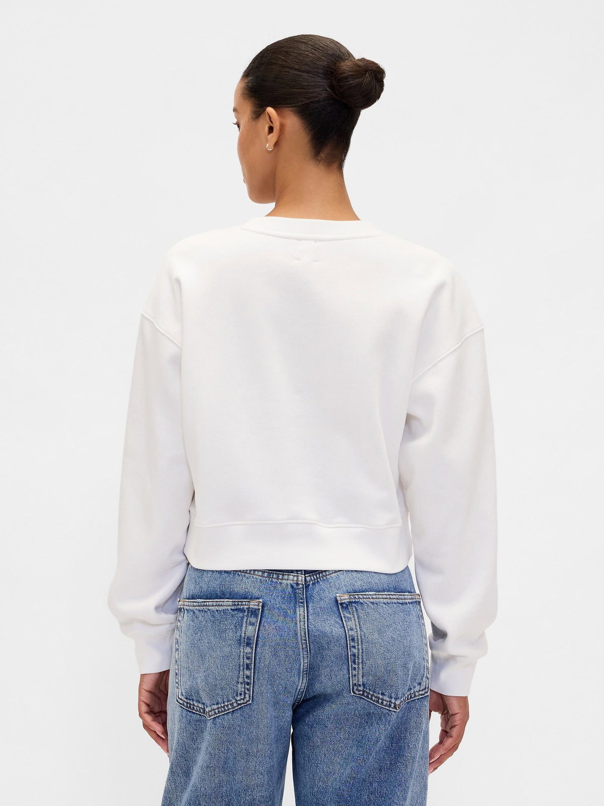 Beyaz Vintagesoft Oversized Gap Logo Sweatshirt