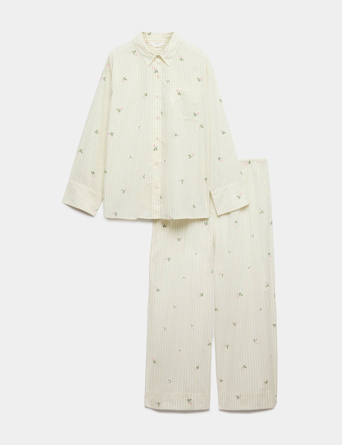 Saf Pamuklu Pijama Takımı